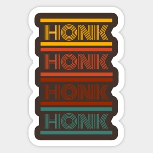 Honk Goose Band Retro Letters Sticker